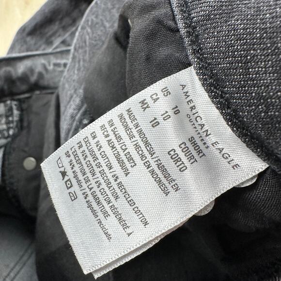 American Eagle Black 90s Bootcut High Rise Casual Everyday Denim Jeans 10 SHORT - Picture 15 of 16